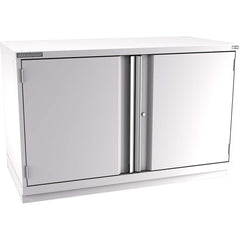 Champion Tool Storage - Storage Cabinets; Type: Bench-Height Double Wide Door Cabinet ; Width (Inch): 56-1/2 ; Depth (Inch): 28-1/2 ; Height (Inch): 35-7/8 ; Number of Shelves: 3 ; Material: Steel - Exact Tool & Supply