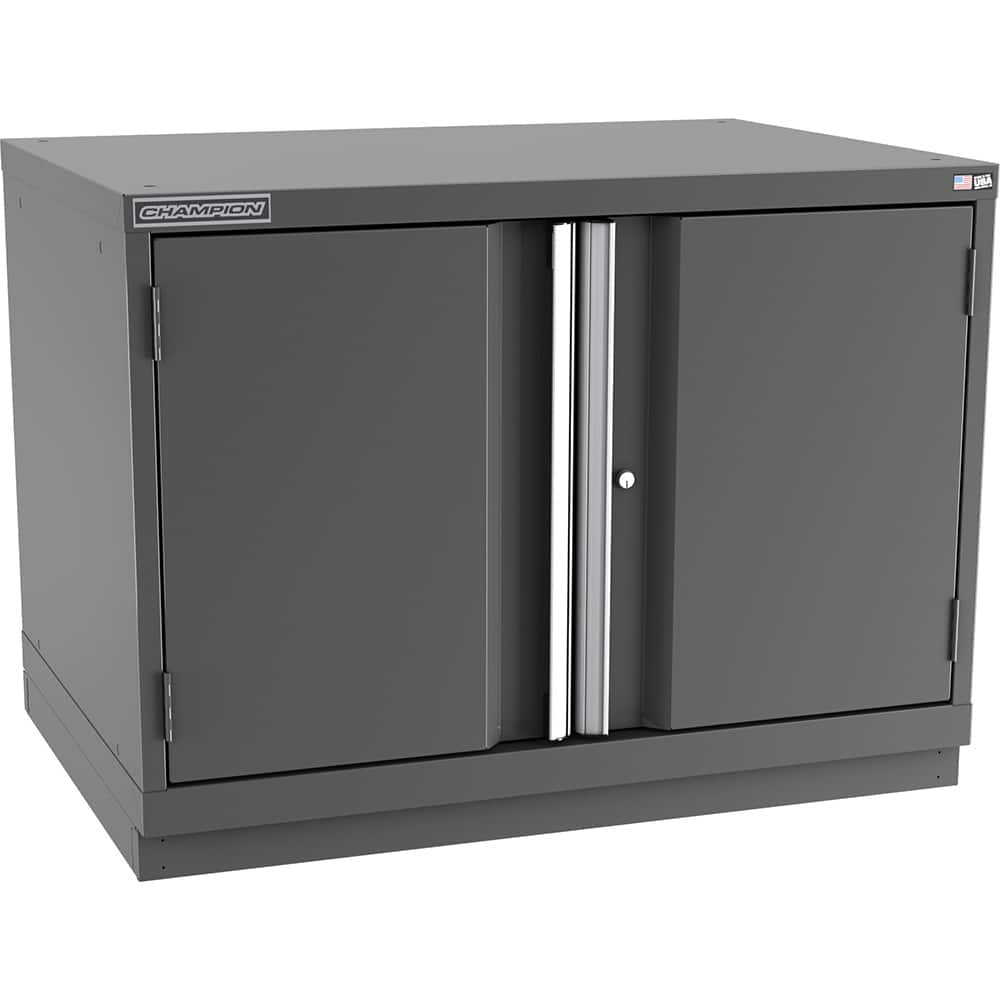 Champion Tool Storage - Storage Cabinets; Type: Desk-Height Standard Plus Wide Door Cabinet ; Width (Inch): 40-1/4 ; Depth (Inch): 28-1/2 ; Height (Inch): 29-7/8 ; Number of Shelves: 2 ; Material: Steel - Exact Tool & Supply