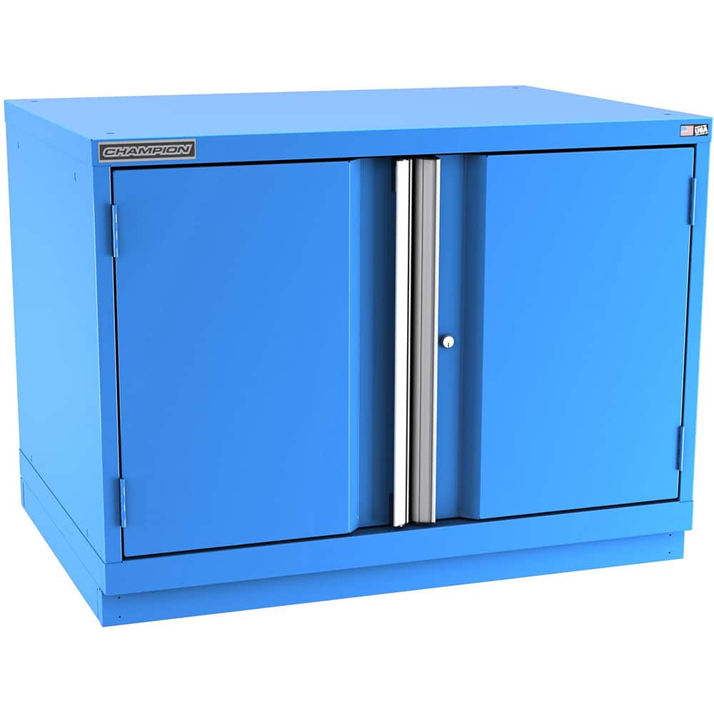 Champion Tool Storage - Storage Cabinets; Type: Desk-Height Standard Plus Wide Door Cabinet ; Width (Inch): 40-1/4 ; Depth (Inch): 28-1/2 ; Height (Inch): 29-7/8 ; Number of Shelves: 2 ; Material: Steel - Exact Tool & Supply