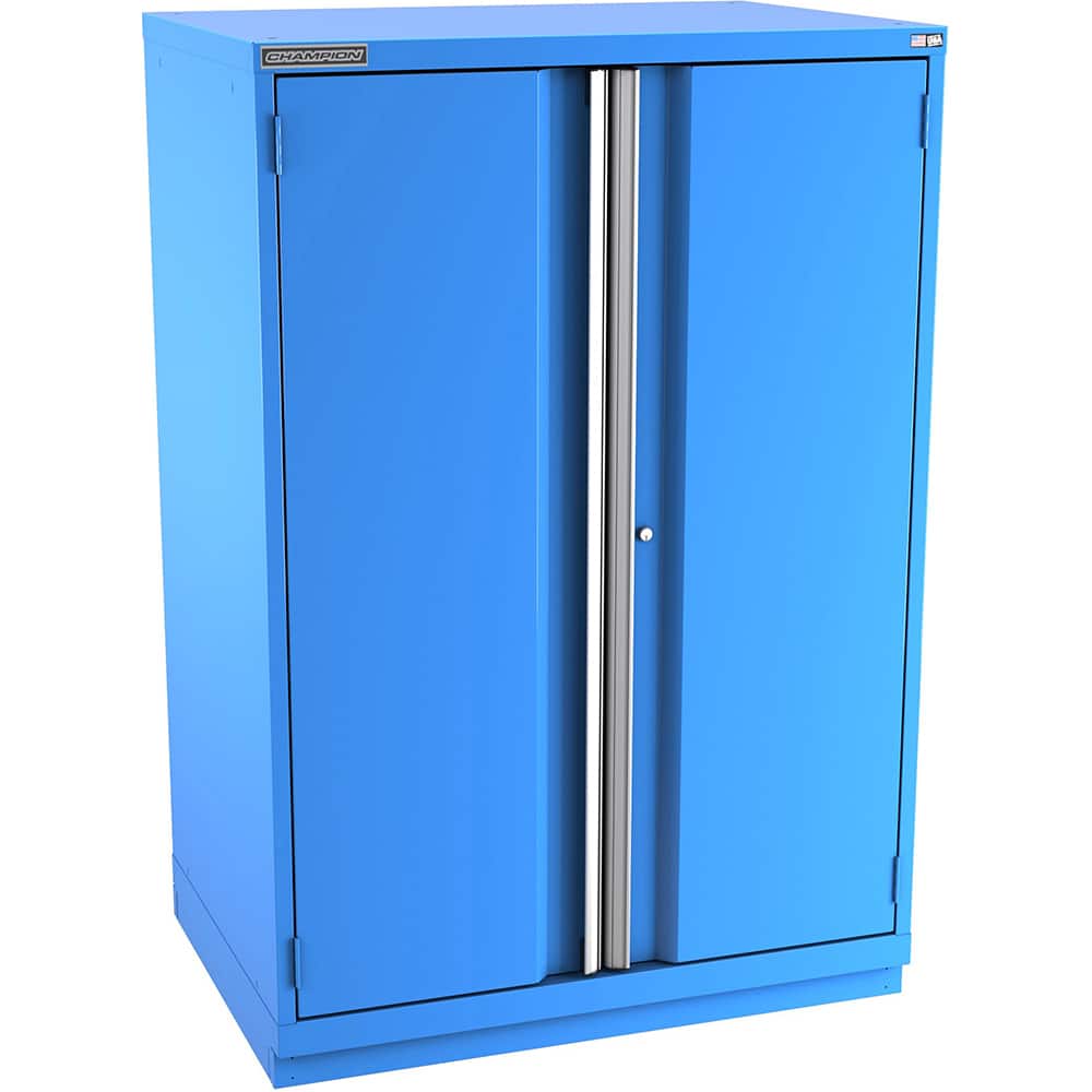 Champion Tool Storage - Storage Cabinets; Type: Eye-Level Height Standard Plus Wide Door Cabinet ; Width (Inch): 40-1/4 ; Depth (Inch): 28-1/2 ; Height (Inch): 59-1/2 ; Number of Shelves: 5 ; Material: Steel - Exact Tool & Supply