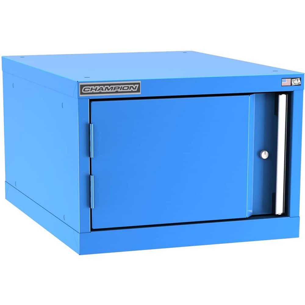 Champion Tool Storage - Storage Cabinets; Type: Stacked/Overhead Height Narrow Wide Door Cabinet ; Width (Inch): 22-3/16 ; Depth (Inch): 28-1/2 ; Height (Inch): 15-3/4 ; Number of Shelves: 1 ; Material: Steel - Exact Tool & Supply