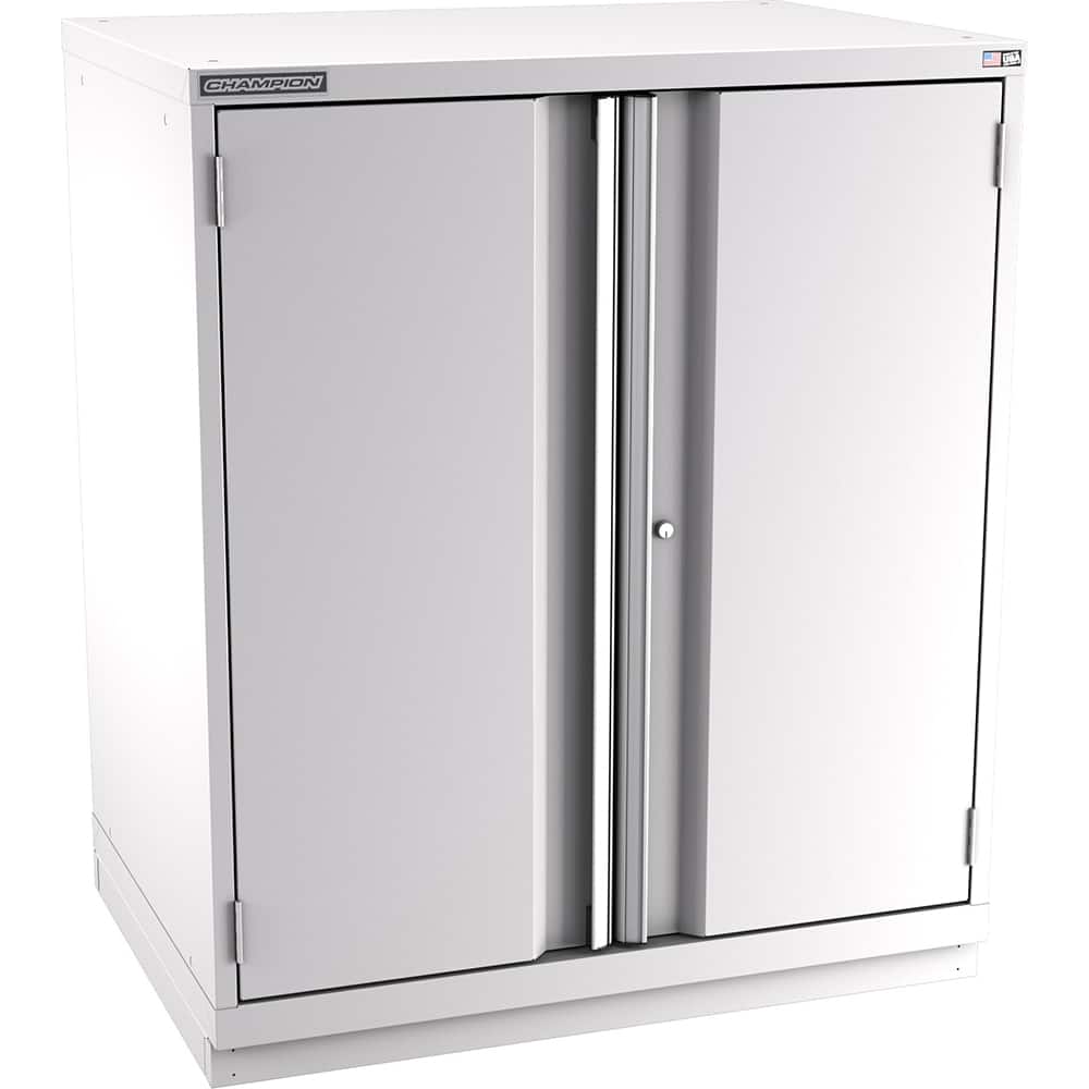 Champion Tool Storage - Storage Cabinets; Type: Counter-Height Plus Standard Plus Wide Door Cabinet ; Width (Inch): 40-1/4 ; Depth (Inch): 28-1/2 ; Height (Inch): 45-1/4 ; Number of Shelves: 4 ; Material: Steel - Exact Tool & Supply