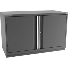Champion Tool Storage - Storage Cabinets; Type: Bench-Height Double Wide Door Cabinet ; Width (Inch): 56-1/2 ; Depth (Inch): 28-1/2 ; Height (Inch): 35-7/8 ; Number of Shelves: 3 ; Material: Steel - Exact Tool & Supply