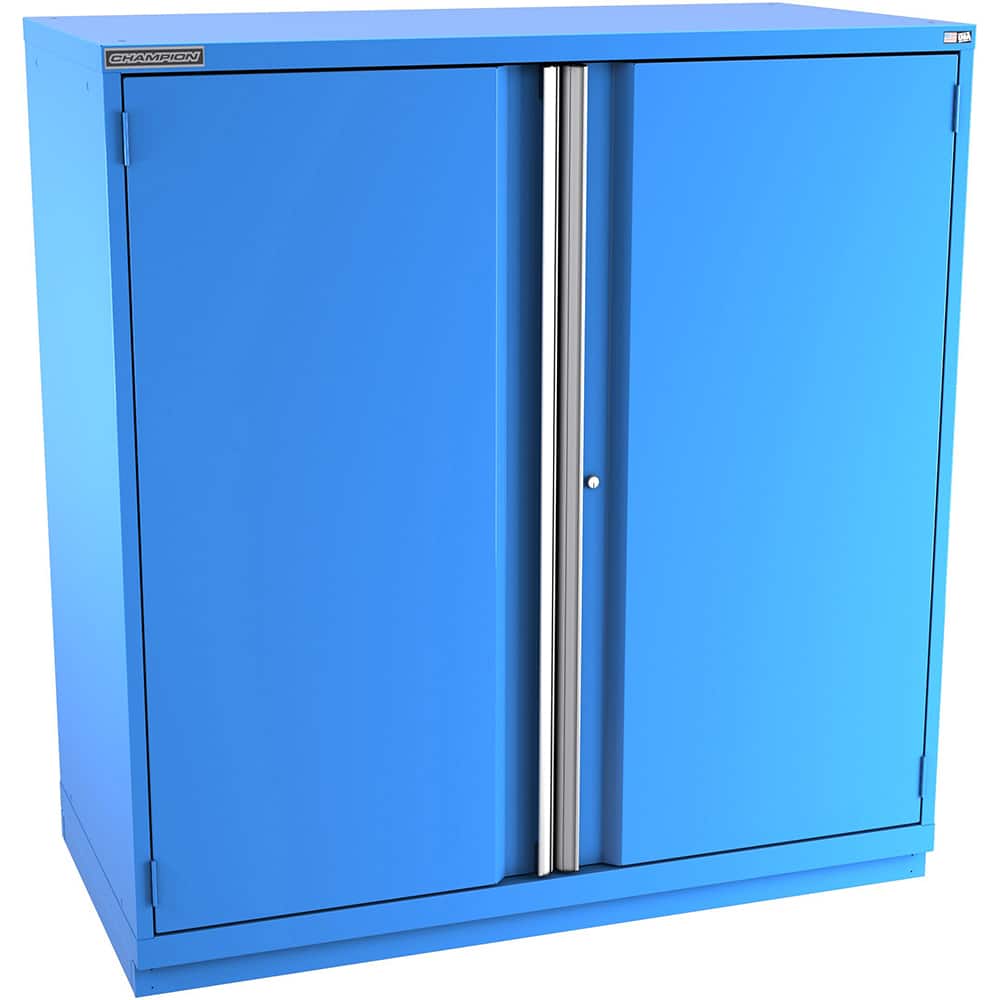 Champion Tool Storage - Storage Cabinets; Type: Eye-Level Height Double Wide Door Cabinet ; Width (Inch): 56-1/2 ; Depth (Inch): 28-1/2 ; Height (Inch): 59-1/2 ; Number of Shelves: 5 ; Material: Steel - Exact Tool & Supply