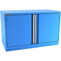 Champion Tool Storage - Storage Cabinets; Type: Bench-Height Double Wide Door Cabinet ; Width (Inch): 56-1/2 ; Depth (Inch): 28-1/2 ; Height (Inch): 35-7/8 ; Number of Shelves: 3 ; Material: Steel - Exact Tool & Supply