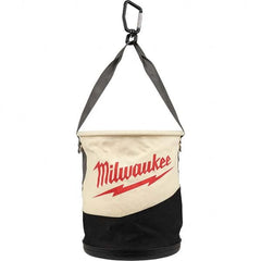 Milwaukee Tool - 2 Pocket, Canvas, Tan/Black Bucket Tool Organizer - Exact Tool & Supply