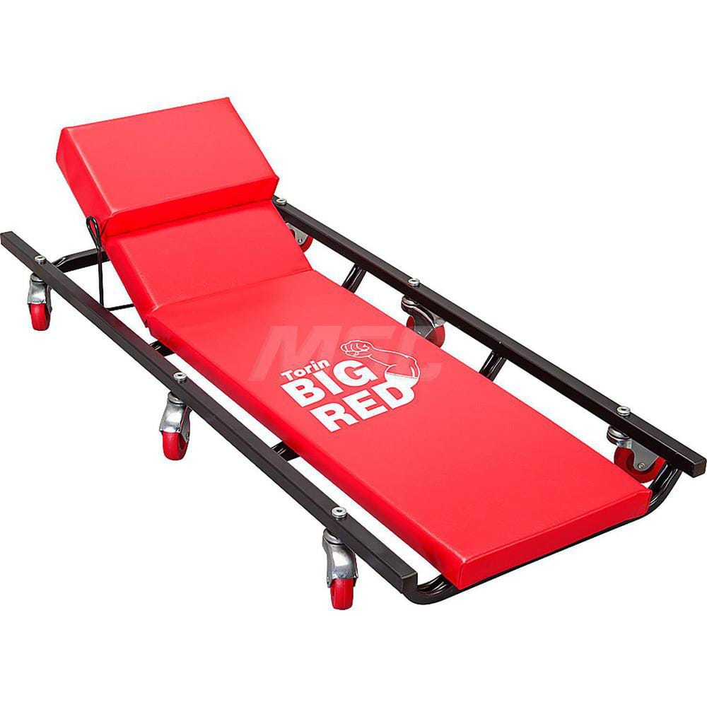Big Red - Creepers & Seats; Type: Creeper ; Load Capacity (Lb.): 250.000 ; Number of Wheels: 6.000 ; Material: Tubular Steel ; Length (Inch): 41 ; Width (Inch): 18 - Exact Tool & Supply