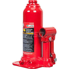 Big Red - Manual Bottle, Screw, Ratchet & Hydraulic Jacks; Type: Hydraulic Bottle Jack ; Load Capacity (Ton): 4 (Inch); Minimum Height (Inch): 7-5/8 ; Minimum Height (Decimal Inch): 7.6250 ; Maximum Height (Decimal Inch): 14.6450 ; Maximum Height (Inch): - Exact Tool & Supply