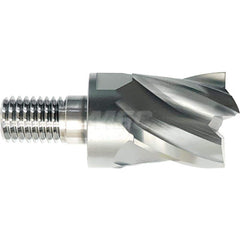 YG-1 - Square End Mill Heads; Mill Diameter (Inch): 3/8 ; Mill Diameter (Decimal Inch): 0.3750 ; Number of Flutes: 4 ; Length of Cut (Inch): 3/8 ; Length of Cut (Decimal Inch): 0.3750 ; Connection Type: M6 - Exact Tool & Supply