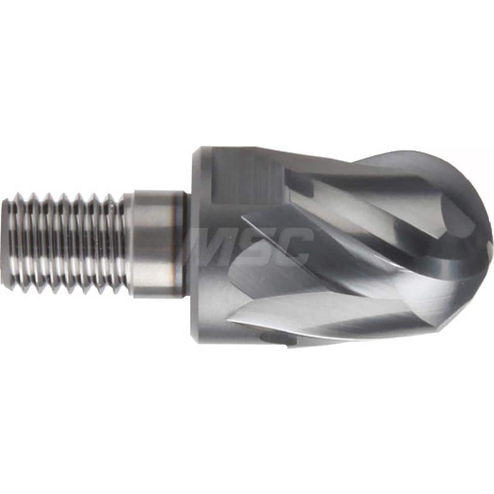 YG-1 - Ball End Mill Heads; Mill Diameter (Inch): 1 ; Mill Diameter (Decimal Inch): 1.0000 ; Number of Flutes: 4 ; Length of Cut (Inch): 1 ; Connection Type: M12 ; Overall Length (mm): 60.0000 - Exact Tool & Supply