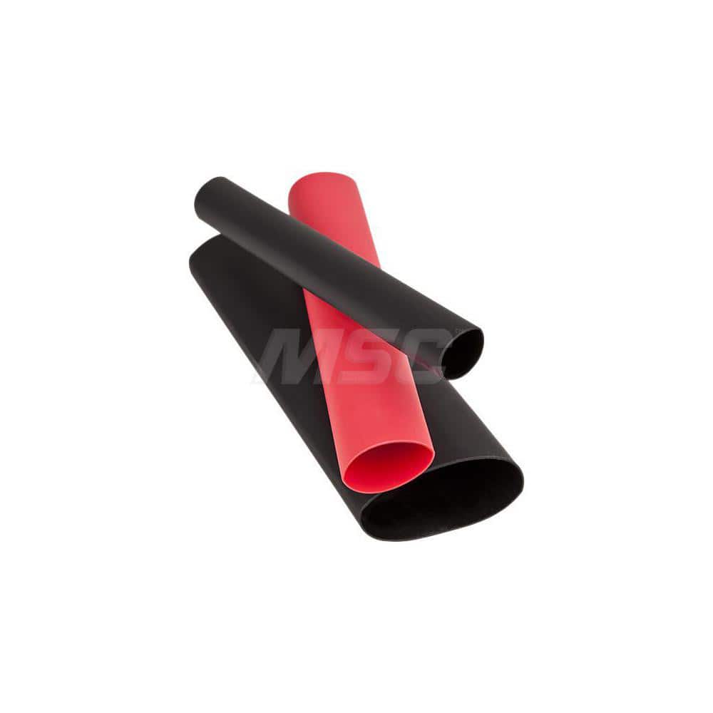 3M - Heat Shrink & Cold Shrink Electrical Tubing; Tubing Style: Heat Shrink ; Material: Polyolefin ; Shrink Ratio: 3:1 ; Overall Length (Decimal Inch): 6 ; Overall Length (Inch): 6 ; Color: Black - Exact Tool & Supply