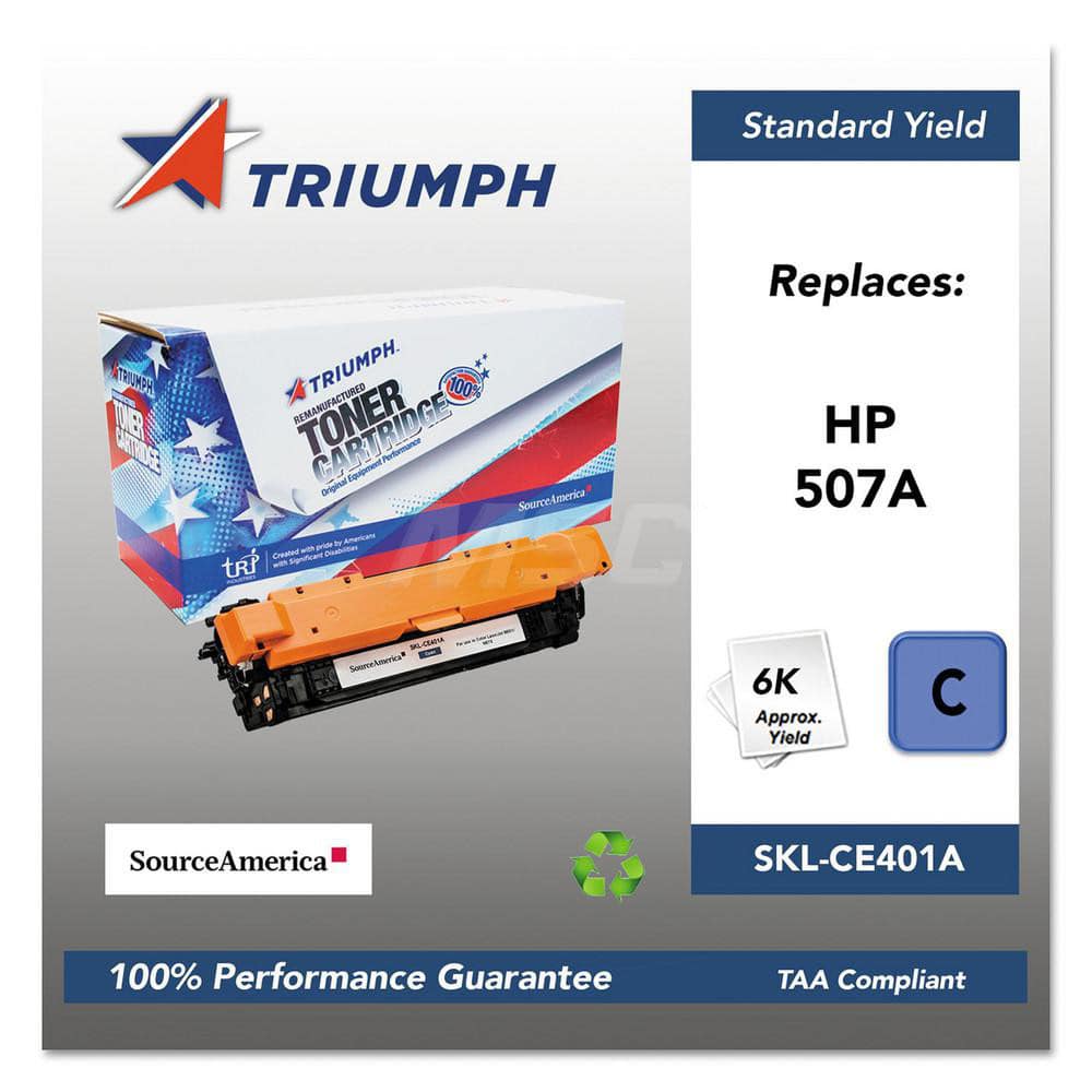 TRIUMPH - Office Machine Supplies & Accessories; Office Machine/Equipment Accessory Type: Toner Cartridge ; For Use With: HP Color LaserJet M551 Enterprise 500MFP; M570; M575 ; Color: Cyan - Exact Tool & Supply
