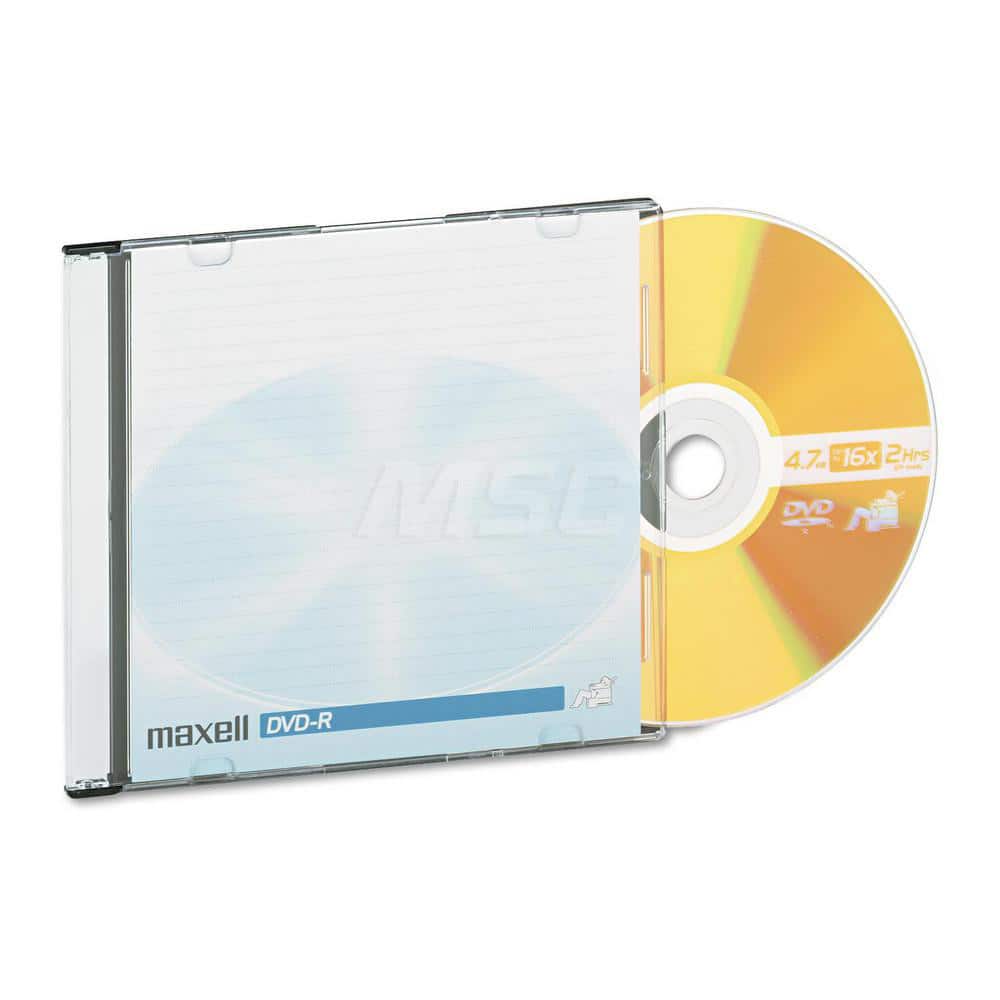 Maxell - Office Machine Supplies & Accessories; Office Machine/Equipment Accessory Type: DVD+R Disc ; For Use With: General Purpose DVD-R/RW; DVD-RAM/R; DVD-Multi Drives/Recorders; Dual DVD?RW/R Drives; Read Compatible With DVD-ROM; DVD-Video; DVD-Audio - Exact Tool & Supply
