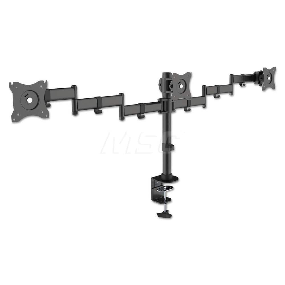 Kantek - Office Machine Supplies & Accessories; Office Machine/Equipment Accessory Type: Monitor Arm ; For Use With: Three Monitors Up to 27 in & 18 lb ; Contents: Clamp-Mount Hardware; Grommet-Mount Hardware ; Color: Black - Exact Tool & Supply