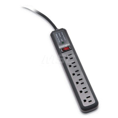 ACCO - Power Outlet Strips; Amperage: 15 ; Voltage: 120 ; Number of Outlets: 6 ; Material: ABS Plastic ; Mounting Type: Wall ; Cord Length (Feet): 15 - Exact Tool & Supply
