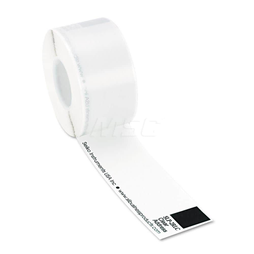 Seiko - Labels, Ribbons & Tapes; Type: Self-Adhesive Address Label ; Color: Clear ; For Use With: Seiko SLP 420 or Above; 410; 240; 200; 100; 220; 120 Series Smart Label Printers ; Width (Inch): 1-1/8 ; Length (Inch): 3-1/2 ; Material: Paper - Exact Tool & Supply