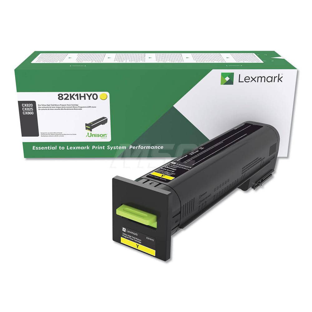 Lexmark - Office Machine Supplies & Accessories; Office Machine/Equipment Accessory Type: Toner Cartridge ; For Use With: Lexmark CX860de; CX825dtfe; CX820de ; Color: Yellow - Exact Tool & Supply