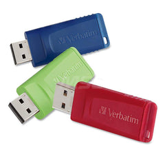 Verbatim - Office Machine Supplies & Accessories; Office Machine/Equipment Accessory Type: Flash Drive ; For Use With: Windows XP Vista & 7 & Higher; Mac OS X 10.1 & Higher; Linux kernel 2.6 & Higher ; Storage Capacity: 16GB ; Color: Blue; Green; Red - Exact Tool & Supply