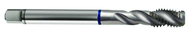 1-12 2B 4-Flute Cobalt Blue Ring Semi-Bottoming 40 degree Spiral Flute Tap-Bright - Exact Tool & Supply