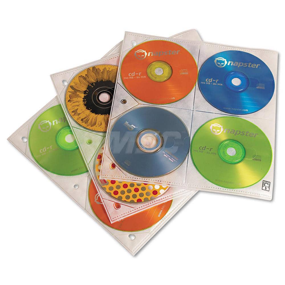 Case Logic - Office Machine Supplies & Accessories; Office Machine/Equipment Accessory Type: CD Storage Sleeves ; For Use With: 8-1/2 x 11" Ring Binders ; Color: Clear - Exact Tool & Supply