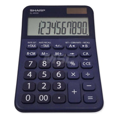 Victor - Calculators; Type: Desktop Calculator ; Type of Power: Solar/Battery ; Display Type: 10-Digit LCD ; Color: Dark Blue ; Display Size: 20mm ; Width (Decimal Inch): 3.8100 - Exact Tool & Supply