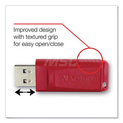 Verbatim - Office Machine Supplies & Accessories; Office Machine/Equipment Accessory Type: Flash Drive ; For Use With: Windows XP Vista & 7 & Higher; Mac OS X 10.1 & Higher; Linux kernel 2.6 & Higher ; Color: Red - Exact Tool & Supply