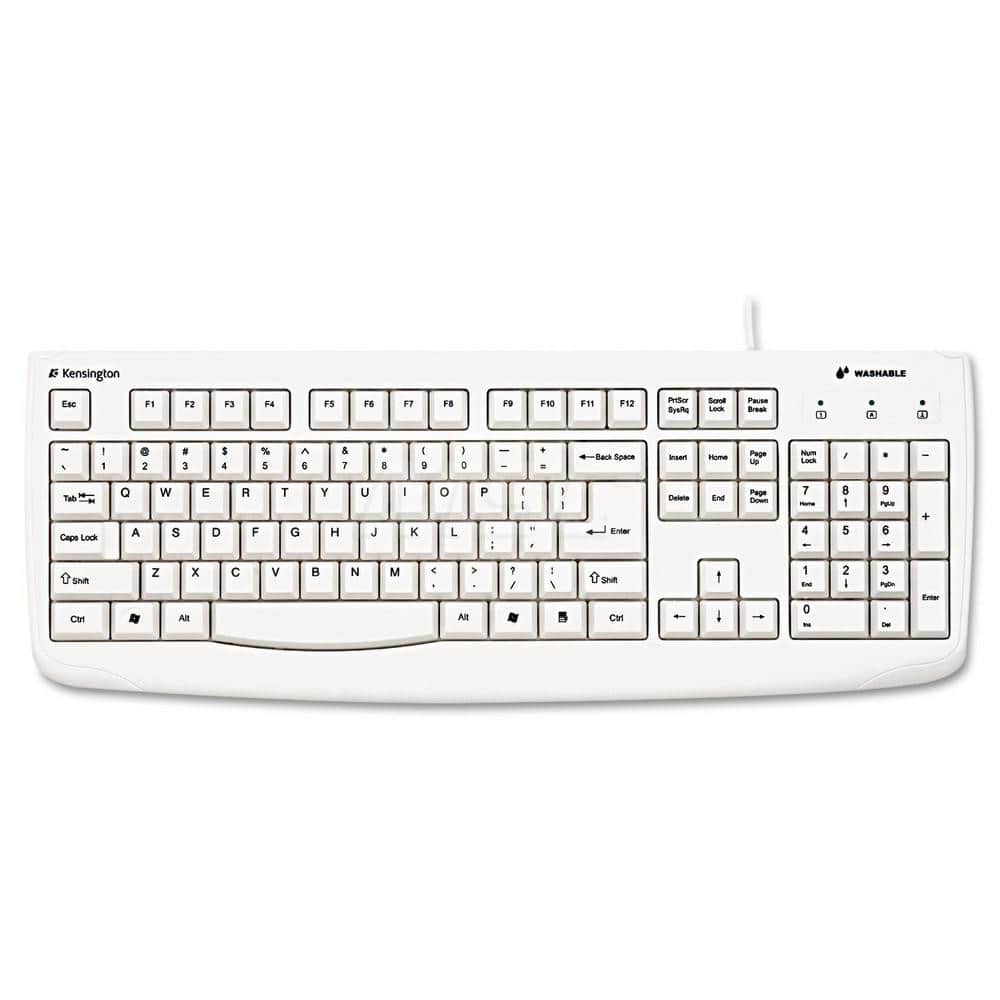 ACCO - Office Machine Supplies & Accessories; Office Machine/Equipment Accessory Type: Keyboard ; For Use With: Vista; Windows 7; XP; Windows 8; Windows 10; macOS X 10.11; macOS 10.10 or above; macOS 10.9 ; Contents: PS/2 Adapter ; Color: White - Exact Tool & Supply