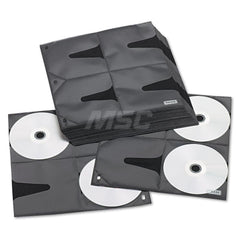 Vaultz - Office Machine Supplies & Accessories; Office Machine/Equipment Accessory Type: CD Binder Pages ; For Use With: Media Binder Case IDEVZ01072; Three-Ring Binder ; Color: Black - Exact Tool & Supply