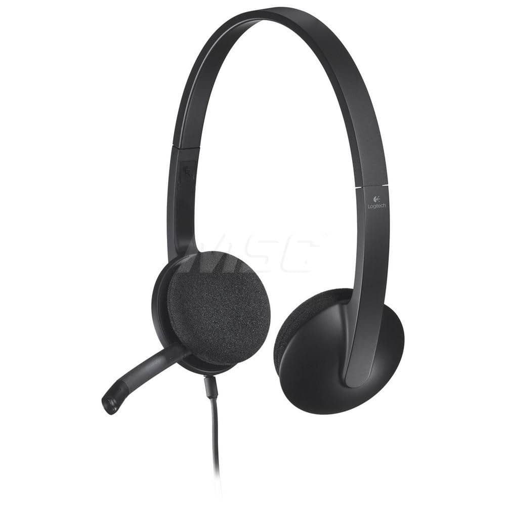 Logitech - Office Machine Supplies & Accessories; Office Machine/Equipment Accessory Type: Headphones ; For Use With: PC Calls & Music ; Color: Black - Exact Tool & Supply