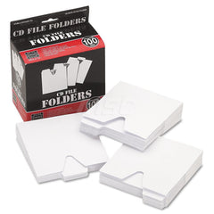 Vaultz - Office Machine Supplies & Accessories; Office Machine/Equipment Accessory Type: CD File Folder ; For Use With: Standard CD Storage Units ; Color: White - Exact Tool & Supply