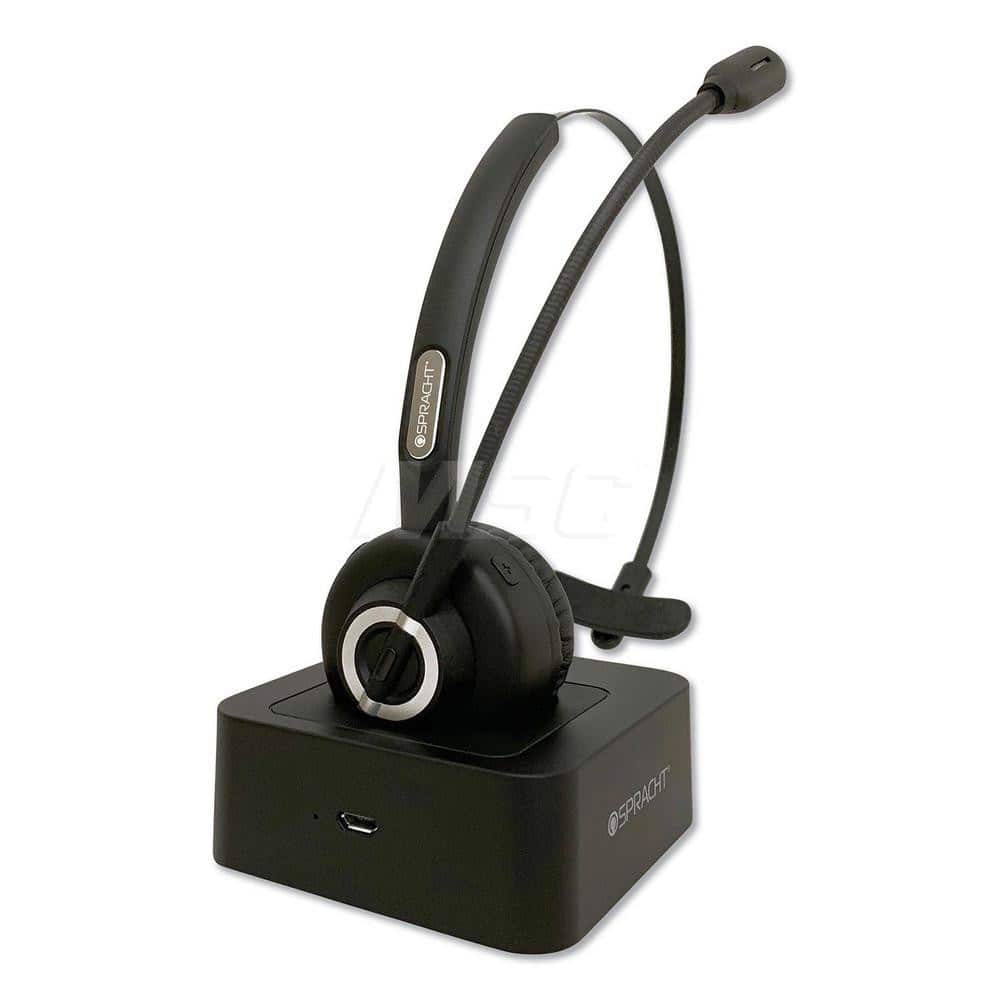SPRACHT - Office Machine Supplies & Accessories; Office Machine/Equipment Accessory Type: Headphones ; For Use With: Smartphones; Tablets; & Laptops ; Contents: Z?M Maestro BT Headset & Base; AC Adapter for Wall Power; Users Guide ; Color: Black - Exact Tool & Supply