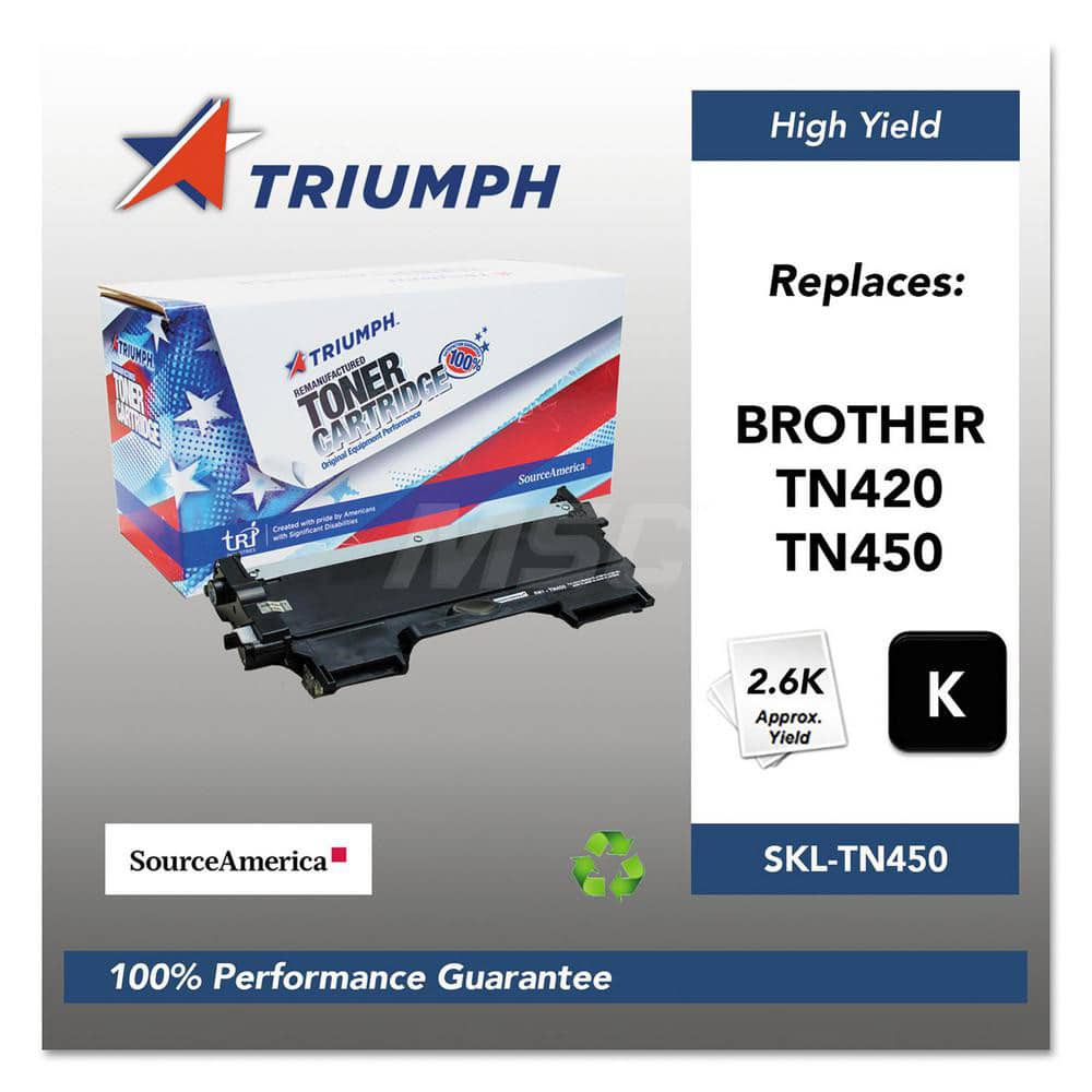 TRIUMPH - Office Machine Supplies & Accessories; Office Machine/Equipment Accessory Type: Toner Cartridge ; For Use With: Brother DCP-7060D; 7065DN; HL-2220; 2230; 2240; 2240D; 2270DW; 2280DW; MFC-7360N; 7460DN; 7860DW ; Color: Black - Exact Tool & Supply
