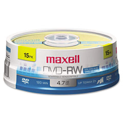 Maxell - Office Machine Supplies & Accessories; Office Machine/Equipment Accessory Type: DVD+RW Disc ; For Use With: DVD-RW; DVD-Multi Drives/Recorders; & Dual DVD?RW/R Drives; Read Compatible With Later Generation; Multi-Read DVD-ROM Playback Devices ; - Exact Tool & Supply