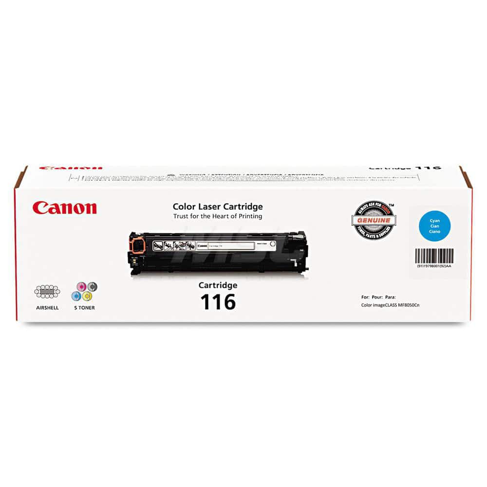 Canon - Office Machine Supplies & Accessories; Office Machine/Equipment Accessory Type: Toner Cartridge ; For Use With: Canon ImageCLASS MF8050Cn; MF8080Cw ; Color: Cyan - Exact Tool & Supply