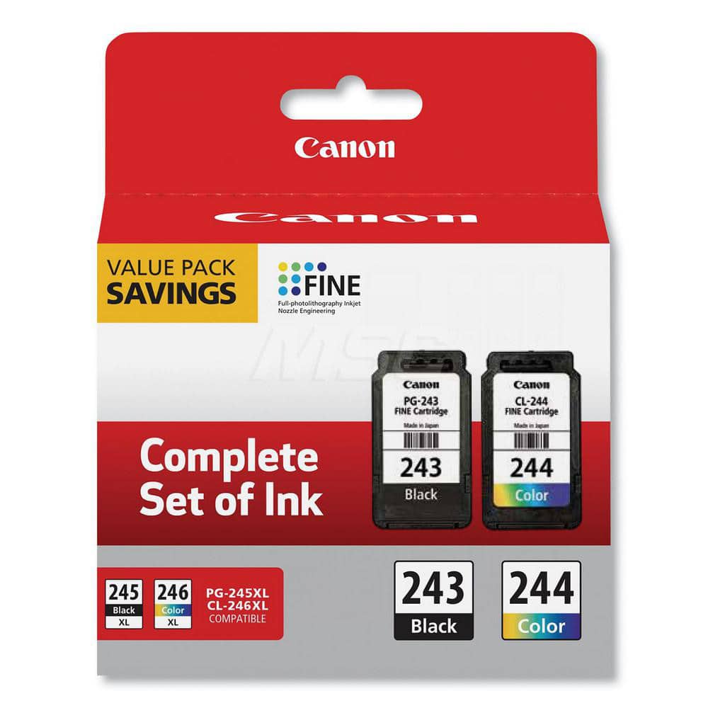 Canon - Office Machine Supplies & Accessories; Office Machine/Equipment Accessory Type: Pigment/Color Ink Pack Combo ; For Use With: PIXMA MG3020 Gray Wireless Photo All-in-One Inkjet Printer; PIXMA MX492 Black Wireless; PIXMA MG2525 Photo All-in-One Ink - Exact Tool & Supply