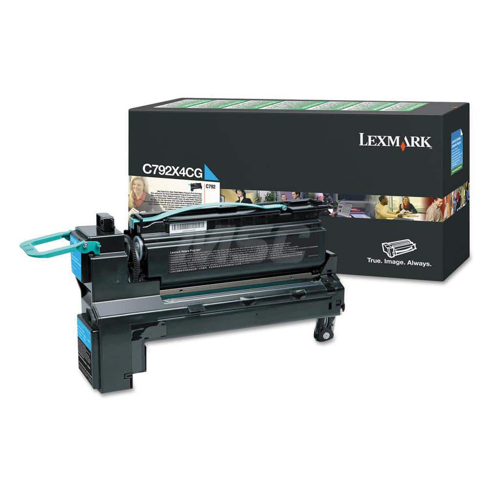 Lexmark - Office Machine Supplies & Accessories; Office Machine/Equipment Accessory Type: Toner Cartridge ; For Use With: Lexmark C792E; C792DE; C792DHE; C792DTE ; Color: Cyan - Exact Tool & Supply