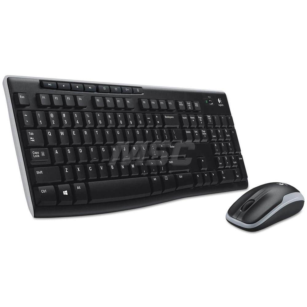 Logitech - Office Machine Supplies & Accessories; Office Machine/Equipment Accessory Type: Keyboard & Mouse Combo ; For Use With: Windows XP; Vista; 7; 8; 10 Operating Systems ; Contents: (1) AA Battery (Mouse); (2) AAA Batteries (Keyboard); USB Receiver - Exact Tool & Supply