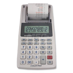 Victor - Calculators; Type: Printing Calculator ; Type of Power: 4 AA Batteries ; Display Type: 12-Digit LCD ; Color: Off-White; Black; Red ; Display Size: 12mm ; Width (Decimal Inch): 3.6300 - Exact Tool & Supply
