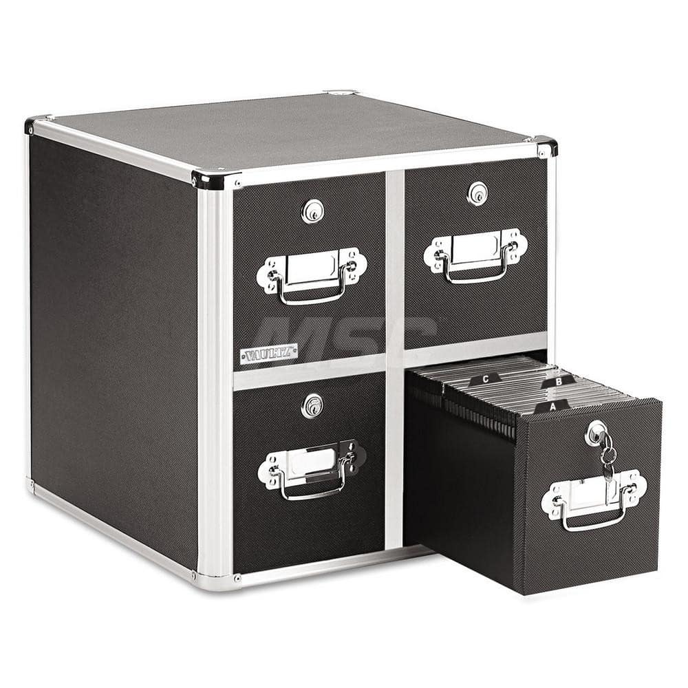 Vaultz - Office Machine Supplies & Accessories; Office Machine/Equipment Accessory Type: CD File Cabinet ; For Use With: Office Use ; Color: Black - Exact Tool & Supply