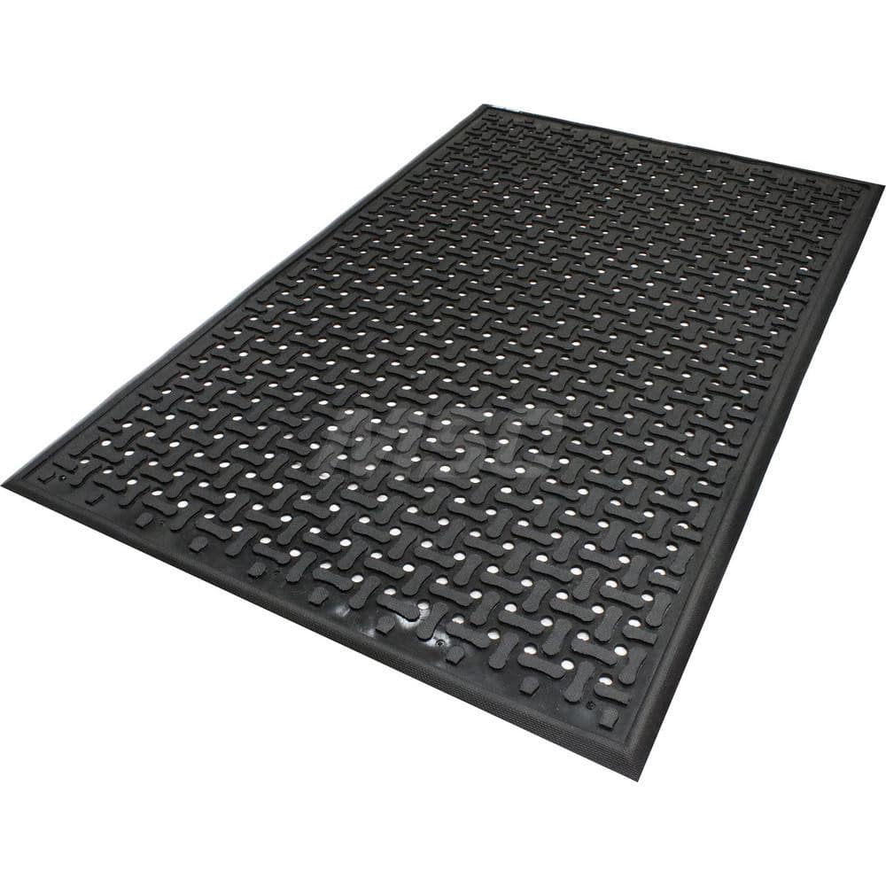 M + A Matting - Anti-Fatigue Matting; Dry or Wet Environment: Dry ; Length (Feet): 5.000 ; Width (Inch): 36 ; Width (Feet): 3.00 ; Thickness (Inch): 3/8 ; Surface Pattern: Raised Bars - Exact Tool & Supply