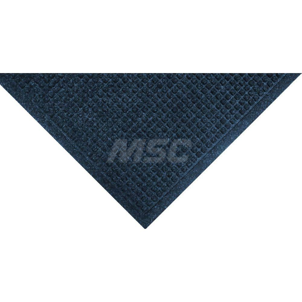M + A Matting - Entrance Matting; Indoor or Outdoor: Indoor & Outdoor ; Traffic Type: Heavy/High Traffic ; Surface Material: Solution Dyed PET ; Base Material: SBR Rubber ; Surface Pattern: Raised Waffle ; Color: Navy Blue - Exact Tool & Supply