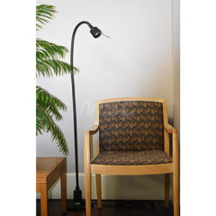 Sunnex Lighting - Task Lights; Fixture Type: Floor Lamp ; Color: Black ; Lamp Type: MR16 ; Mounting Type: Base Mount ; Adjustable Arm Type: Gooseneck ; Arm Length (mm): 1400 - Exact Tool & Supply