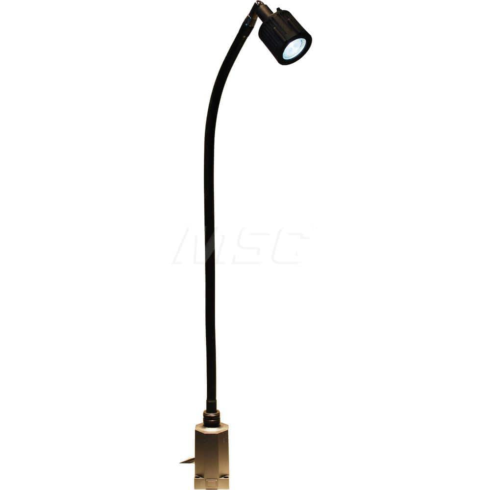 Sunnex Lighting - Task Lights; Fixture Type: General Purpose ; Color: Black ; Lamp Type: MR16 ; Mounting Type: Base Mount ; Adjustable Arm Type: Gooseneck ; Arm Length (mm): 685 - Exact Tool & Supply