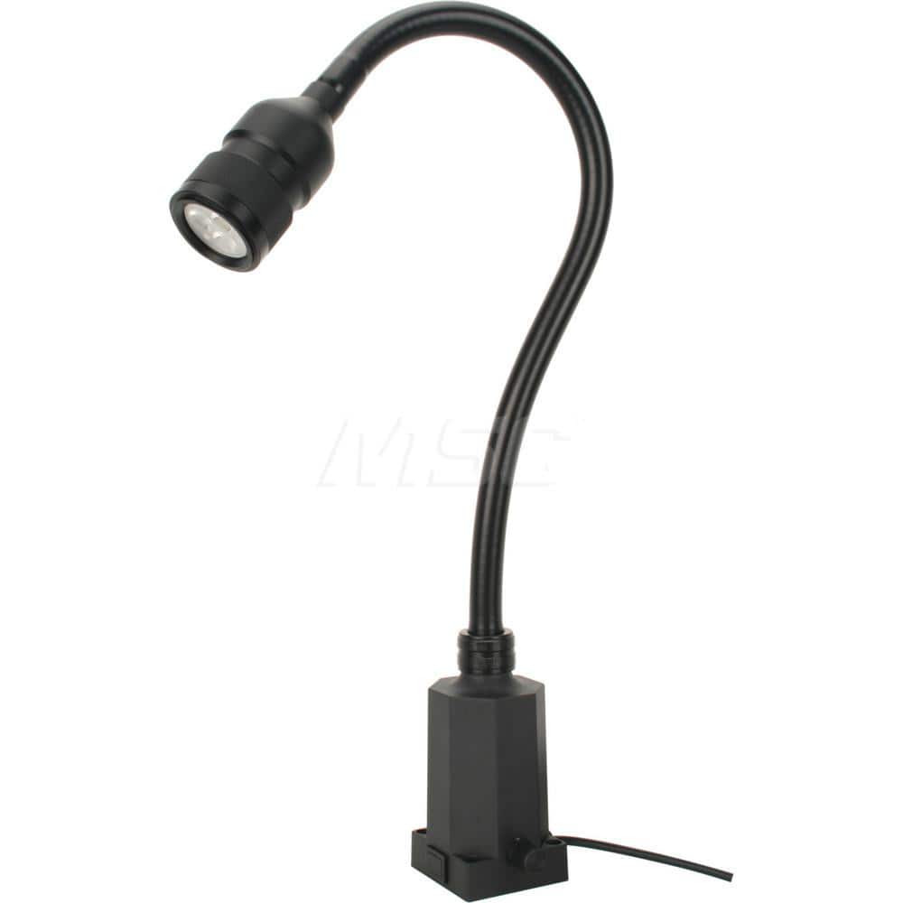 Sunnex Lighting - Task Lights; Fixture Type: General Purpose ; Color: Black ; Lamp Type: Integrated LED ; Mounting Type: Base Mount ; Adjustable Arm Type: Gooseneck ; Arm Length (mm): 685 - Exact Tool & Supply