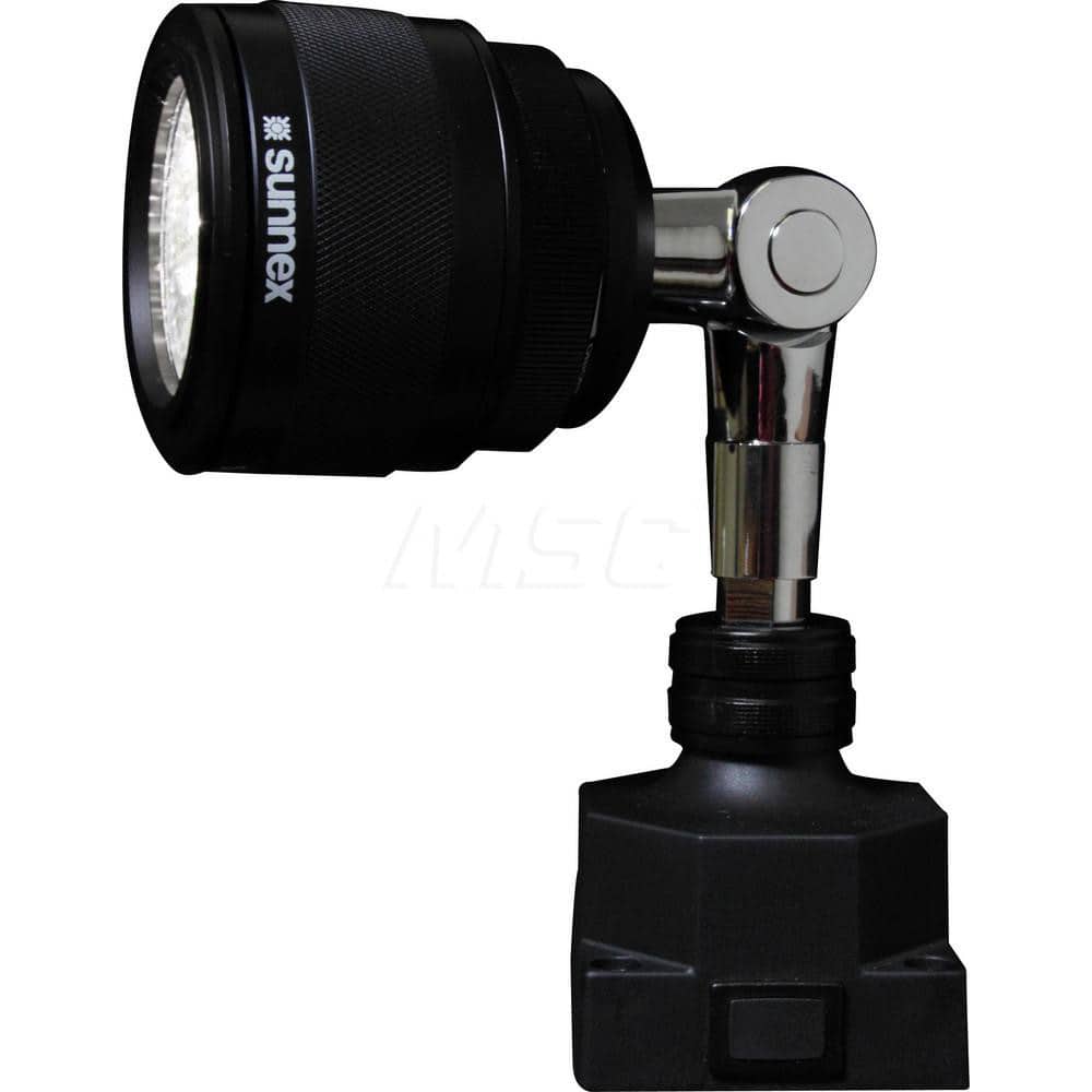 Sunnex Lighting - Task Lights; Fixture Type: General Purpose ; Color: Black ; Lamp Type: Integrated LED ; Mounting Type: Base Mount ; Adjustable Arm Type: Pivot ; Arm Length (mm): 63 - Exact Tool & Supply