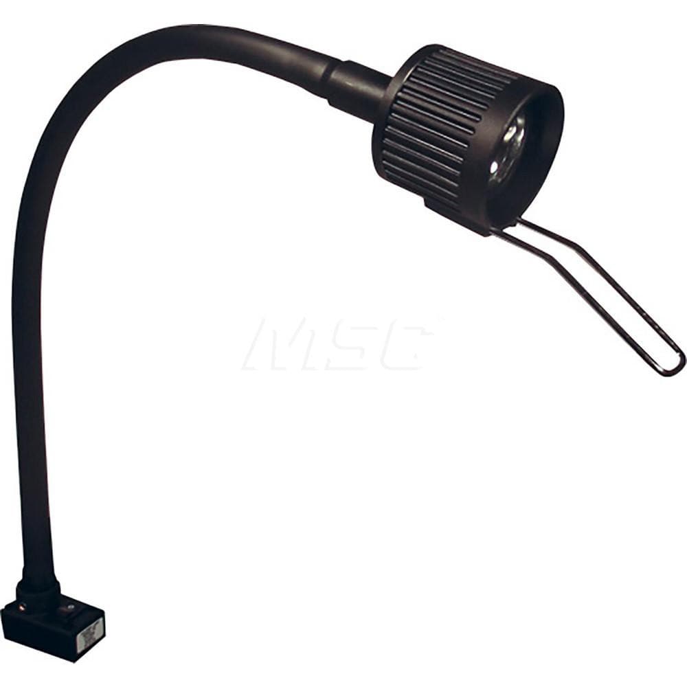 Sunnex Lighting - Task Lights; Fixture Type: General Purpose ; Color: Black ; Lamp Type: Halogen ; Mounting Type: Base Mount ; Adjustable Arm Type: Gooseneck ; Arm Length (mm): 500 - Exact Tool & Supply