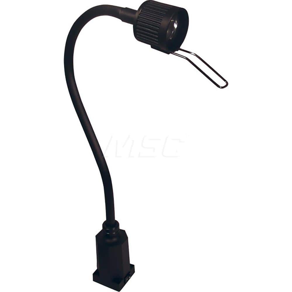 Sunnex Lighting - Task Lights; Fixture Type: General Purpose ; Color: Black ; Lamp Type: Halogen ; Mounting Type: Base Mount ; Adjustable Arm Type: Gooseneck ; Arm Length (mm): 500 - Exact Tool & Supply