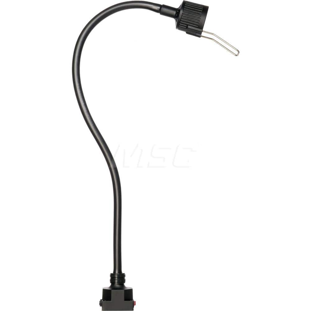 Sunnex Lighting - Task Lights; Fixture Type: General Purpose ; Color: Black ; Lamp Type: Halogen ; Mounting Type: Base Mount ; Adjustable Arm Type: Gooseneck ; Arm Length (mm): 685 - Exact Tool & Supply