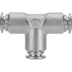 Aignep USA - Metal Push-To-Connect Tube Fittings; Type: Equal Union Tee ; Tube Outside Diameter (mm): 4 ; Maximum Working Pressure: 290.000 ; Connection Style: Push to Connect ; Connection Type: Push to Connect ; Material: 316L Stainless Steel - Exact Tool & Supply