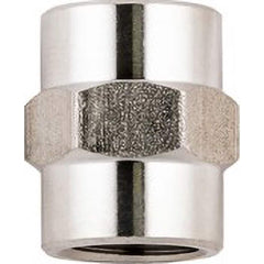 Aignep USA - Stainless Steel Pipe Fittings; Type: Sleeve Adaptor ; Fitting Size: 3/8 ; End Connections: BSPP ; Material Grade: 316L Stainless Steel ; Pressure Rating (psi): 290 - Exact Tool & Supply